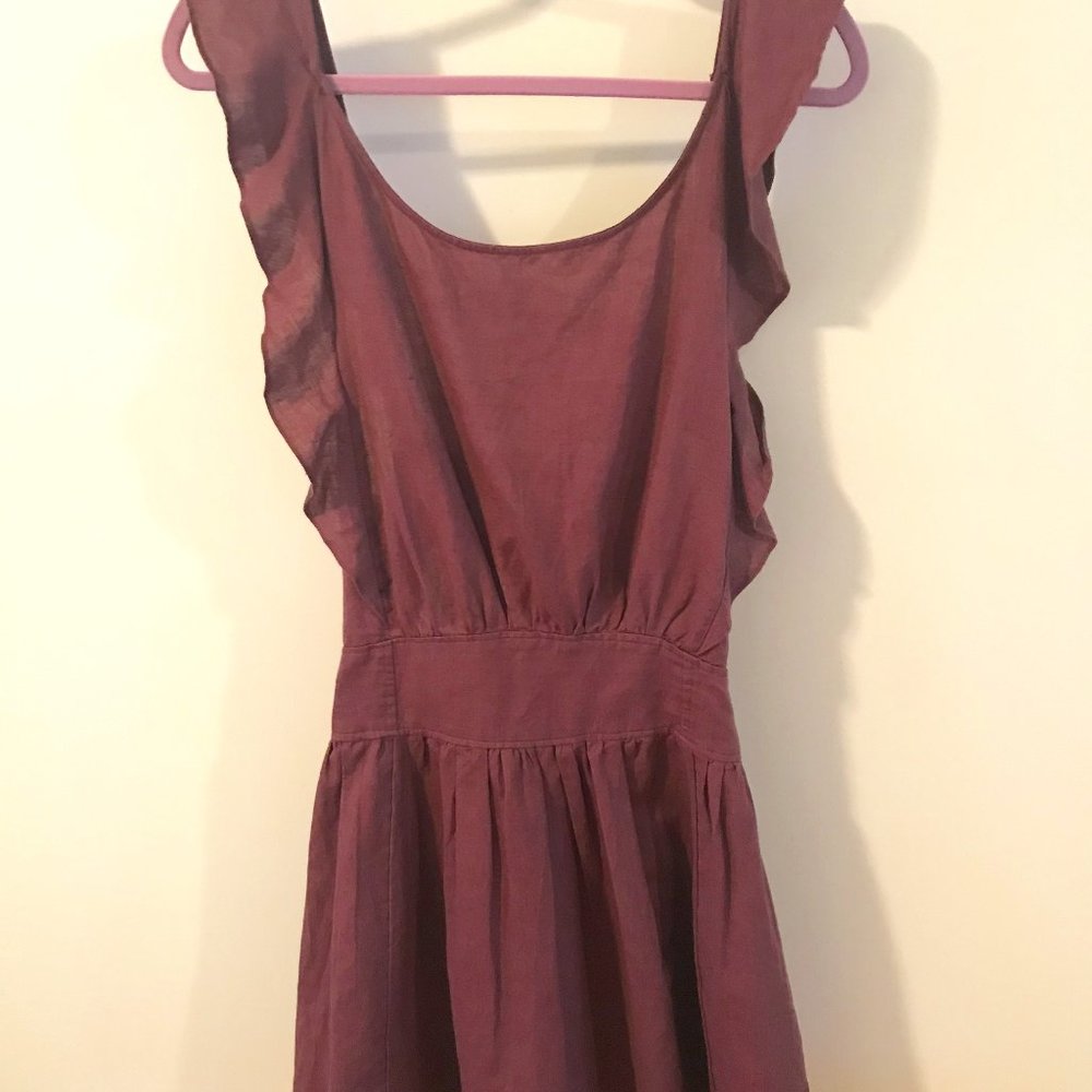Free People Ruffle Tie Back Mini Dress